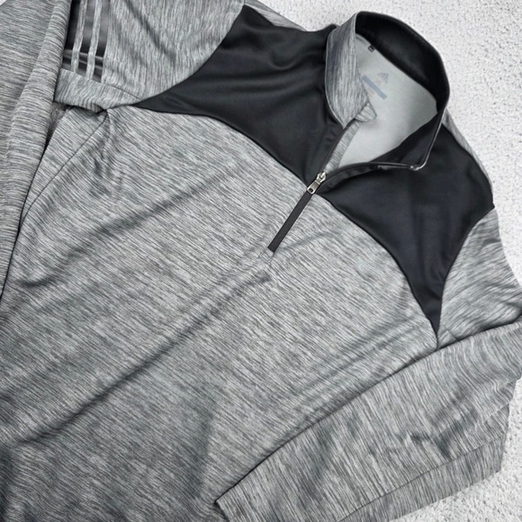 adidas Other - Adidas Golf Mens XL‎ Gray Black 1/4 Zip Pullover Sweatshirt